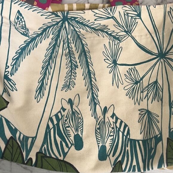 Zebra Canvas Print Tote with Two Strap Options - Picture 9 of 14